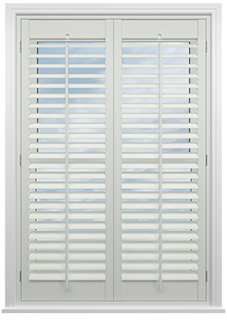 Kensington, Muted White - Full Height Twist&Fit Plantation Shutter